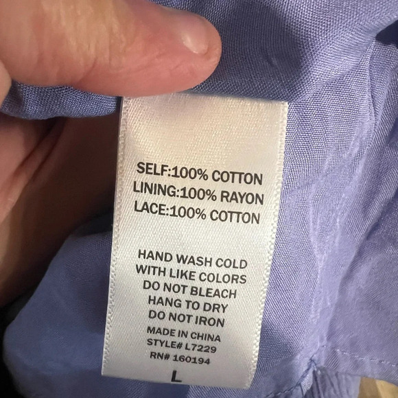 Carly Jean Los Angeles Mariposa Cotton Dress size L - Picture 7 of 8